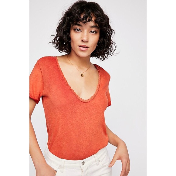 Free People Lace Trim Top - Picture 2 of 5